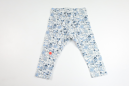 Blomsterleggings fra Primark - Størrelse 68/74 - Hvid