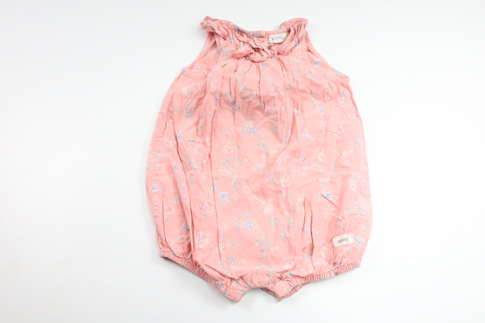 Blomsterjumpsuit fra Newbie - Størrelse 80 - Lyserød
