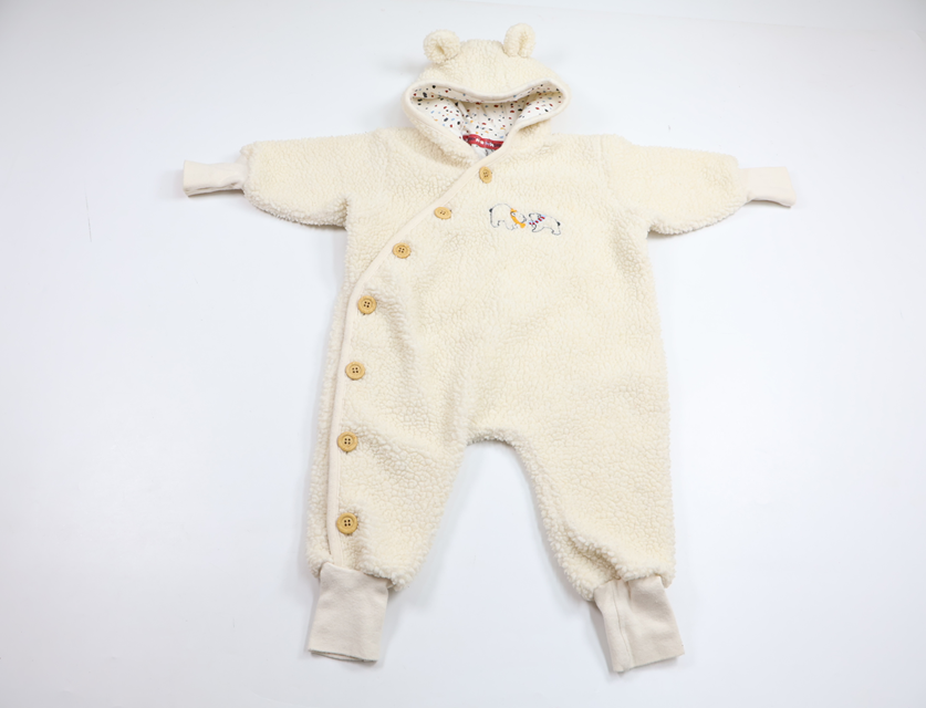 Teddy jumpsuit fra H&M - Størrelse 74 - Off-white