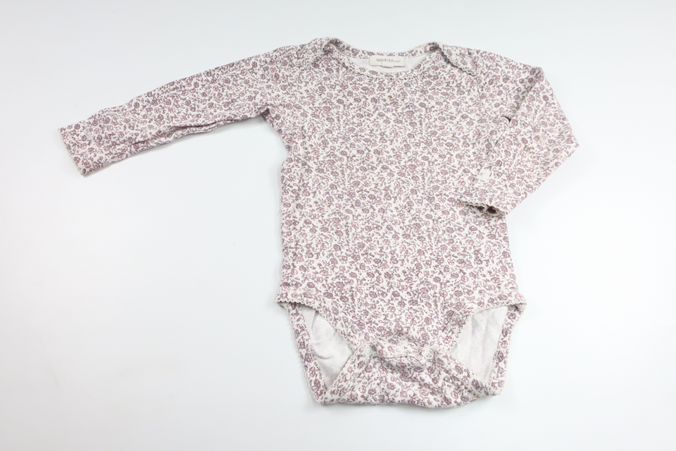Blomsterbody fra Newbie - Størrelse 86 - Lilla