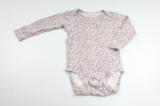 Blomsterbody fra Newbie - Størrelse 86 - Lilla