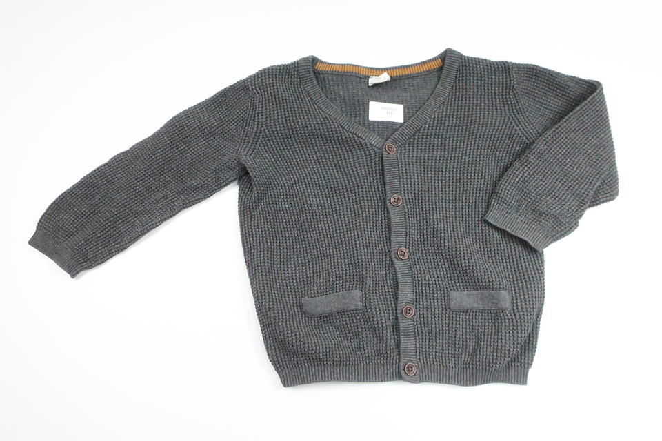 Strikket cardigan fra H&M - Størrelse 86 - Grå