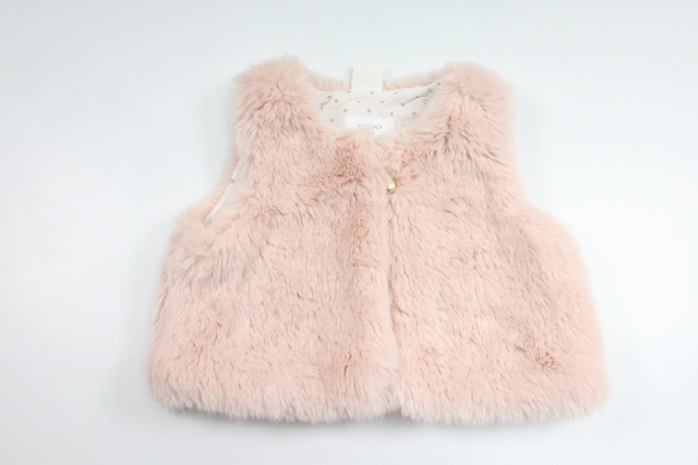 Vest i kunstpels fra H&M - Størrelse 74 - Lyserød