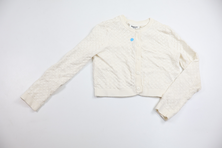 Strikket cardigan fra Kappahl - Størrelse 110/116 - Benhvid