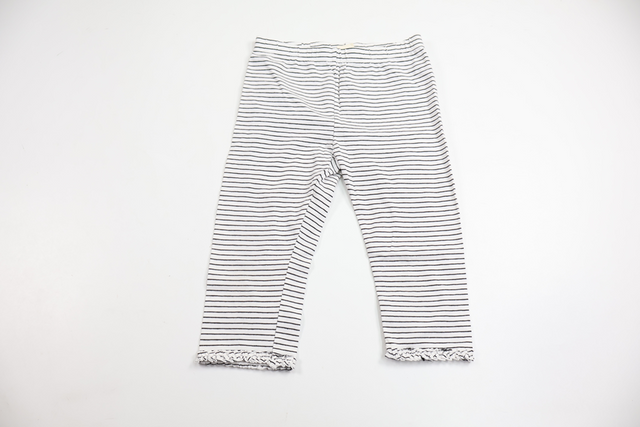 Korte stribede leggings fra H&M - Størrelse 110 - Hvid