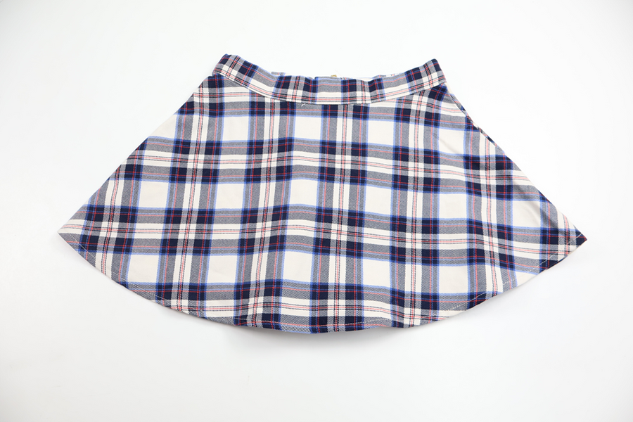 Terned nederdel fra H&M - Størrelse 110 - Blå