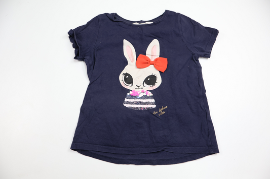 T-shirt fra H&M - Størrelse 110/116 - Marineblå