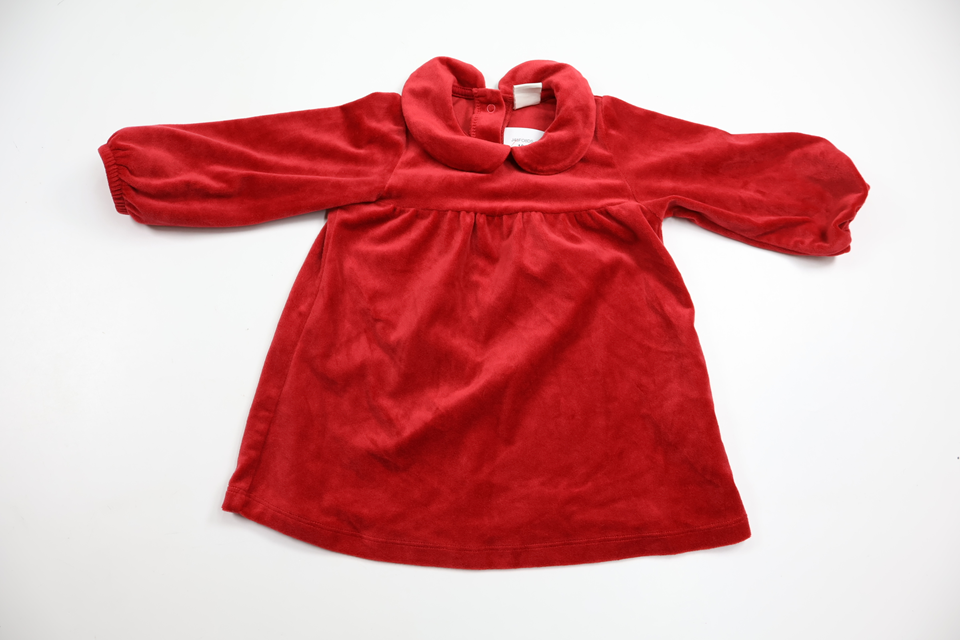 Klänning i velour från Lindex - Storlek 68 - Röd