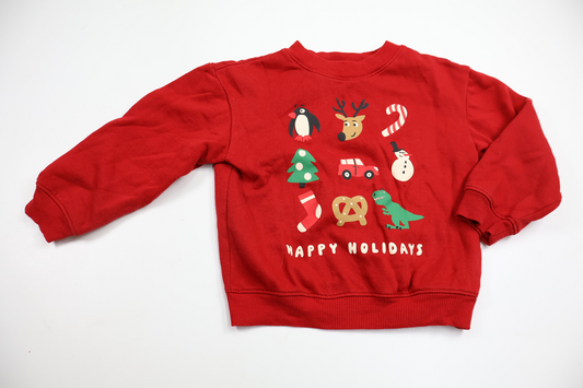 Sweatshirt fra Ukendt - Størrelse 104/110 - Rød