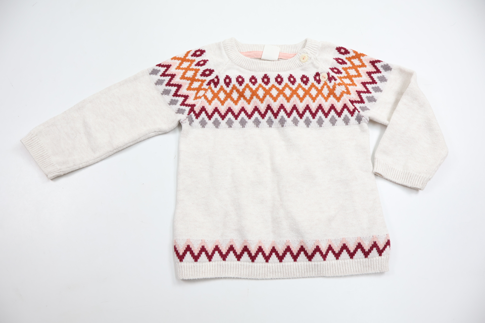 Stickad tröja från H&M - Storlek 80 - Vit