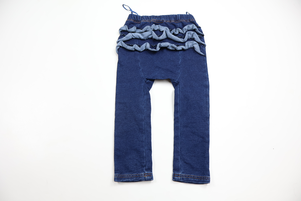 Byxor med volang från Lindex - Storlek 86 - Denim