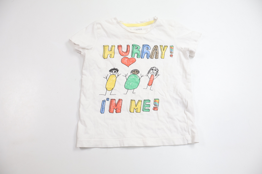 T-shirt fra Kappahl - Størrelse 98/104 - Hvid