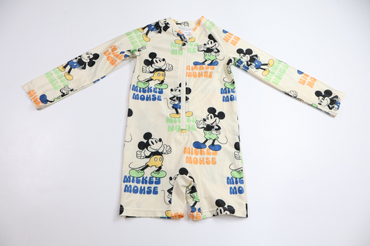 UV-dragt med Mickey Mouse fra Ukendt - Størrelse 98/104 - Råhvid