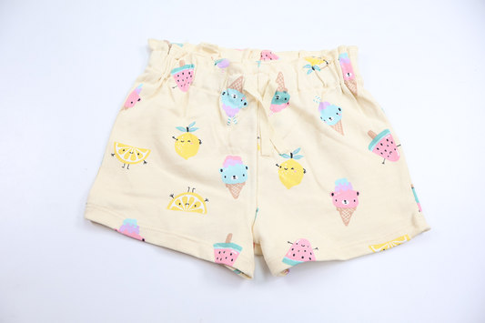Shorts med isvafler fra H&M - Størrelse 92 - Gul