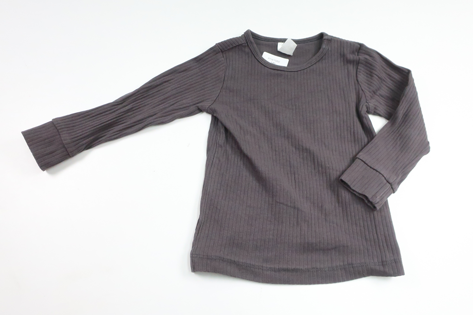 Ribstrikket sweater fra H&M - Størrelse 80 - Grå
