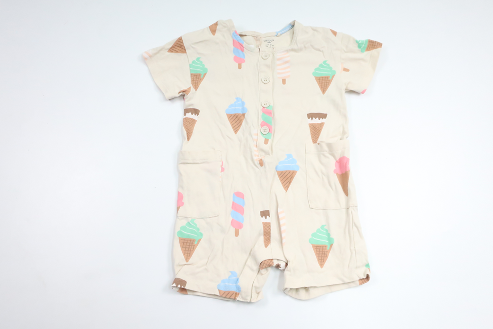 Jumpsuit med is fra Lindex - Størrelse 74 - Off-white