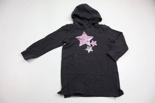 Sweatshirtkjole med hætte fra Uniq Studio - Størrelse 98/104 - Grå