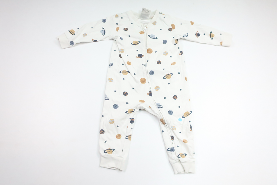 Pyjamas Space fra H&M - Størrelse 80 - Hvid