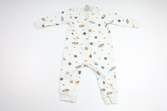 Pyjamas Space fra H&M - Størrelse 80 - Hvid