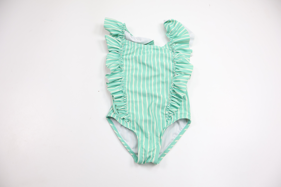 Randig baddräkt från Mix Beachwear - Storlek 98/104 - Grön