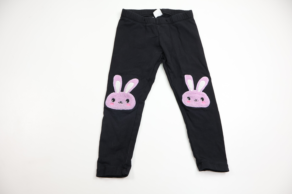 Leggings med kaniner från Lindex - Storlek 98 - Svart