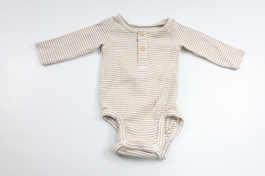 Ribbet body fra H&M - Størrelse 56 - Beige