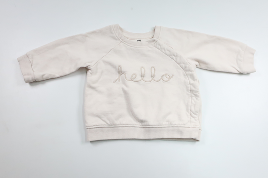 Sweatshirt fra H&M - Størrelse 62 - Råhvid