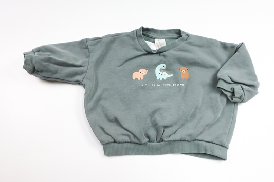 Sweatshirt fra H&M - Størrelse 68 - Grøn