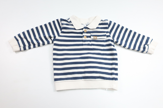 Stribet trøje fra Name It - Størrelse 68 - Hvid