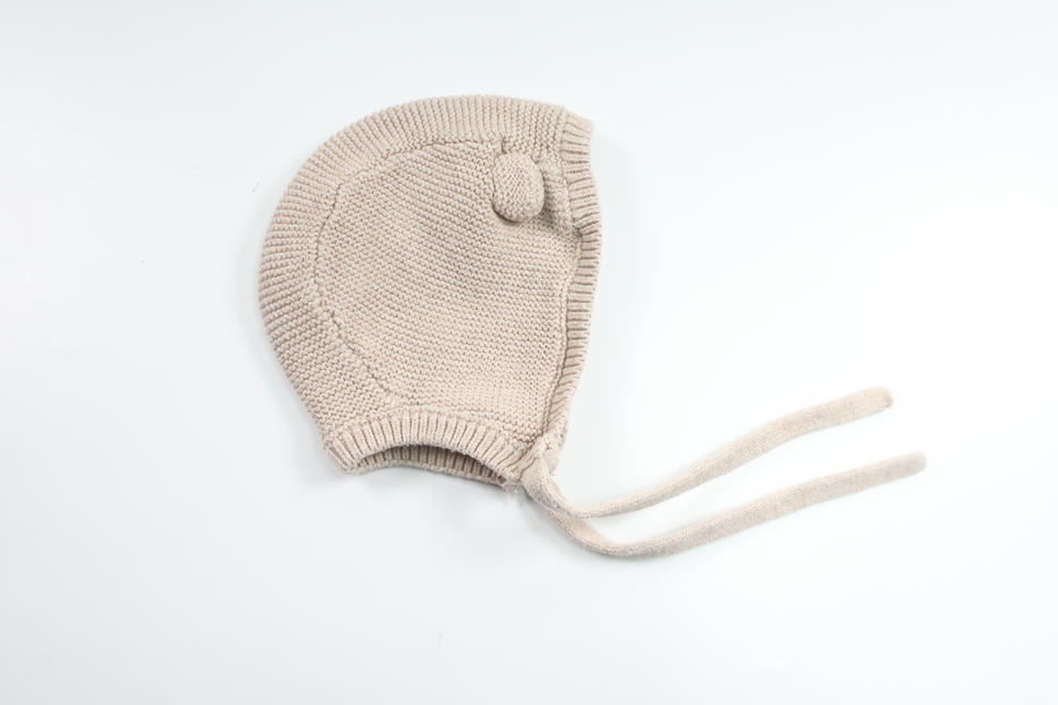 Strikket hue fra H&M - Størrelse 62/68 - Beige