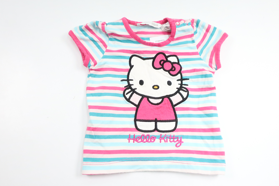 T-shirt med Hello Kitty fra H&M - Størrelse 74 - Rosa