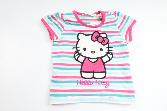 T-shirt med Hello Kitty fra H&M - Størrelse 74 - Rosa
