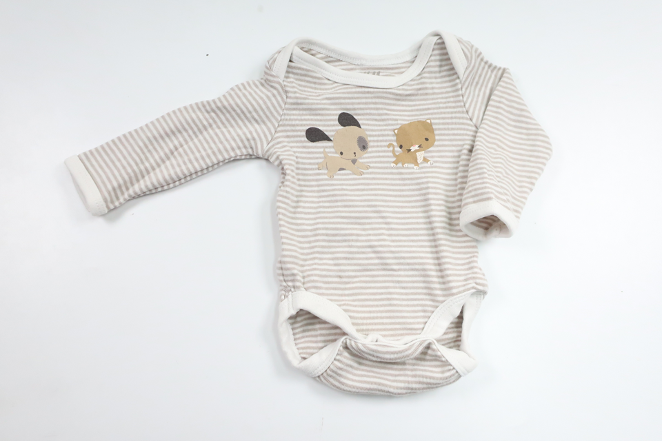 Stribet body fra H&M - Størrelse 44 - Beige