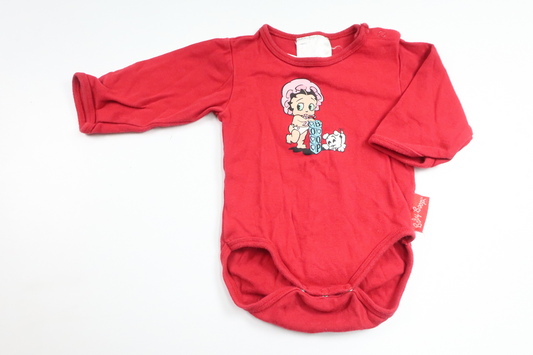Body Betty Boop fra Baby Boop - Størrelse 62/68 - Rød