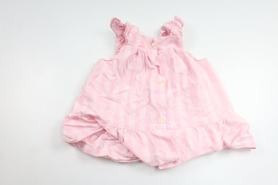 Stribet kjole fra Hemsytt - Størrelse 62/68 - Rosa