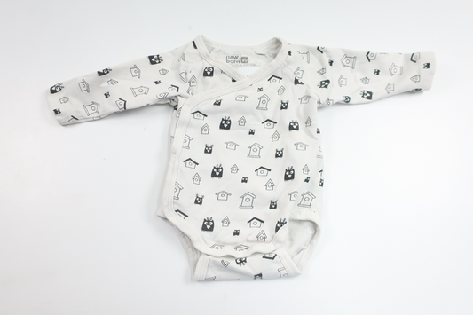 Wrap-body fra Lindex - Størrelse 50 - Hvid