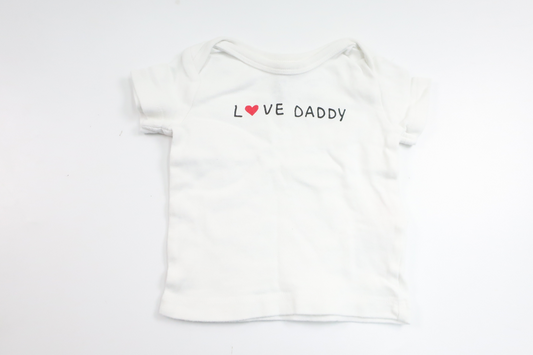 T-shirt fra H&M - Størrelse 56 - Hvid