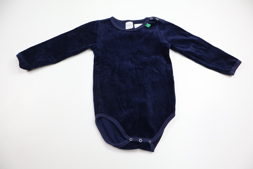 Body i velour från Fred's World - Storlek 86 - Marinblå
