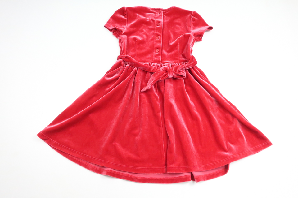 Velourkjole fra Cubus - Størrelse 98/104 - Rød