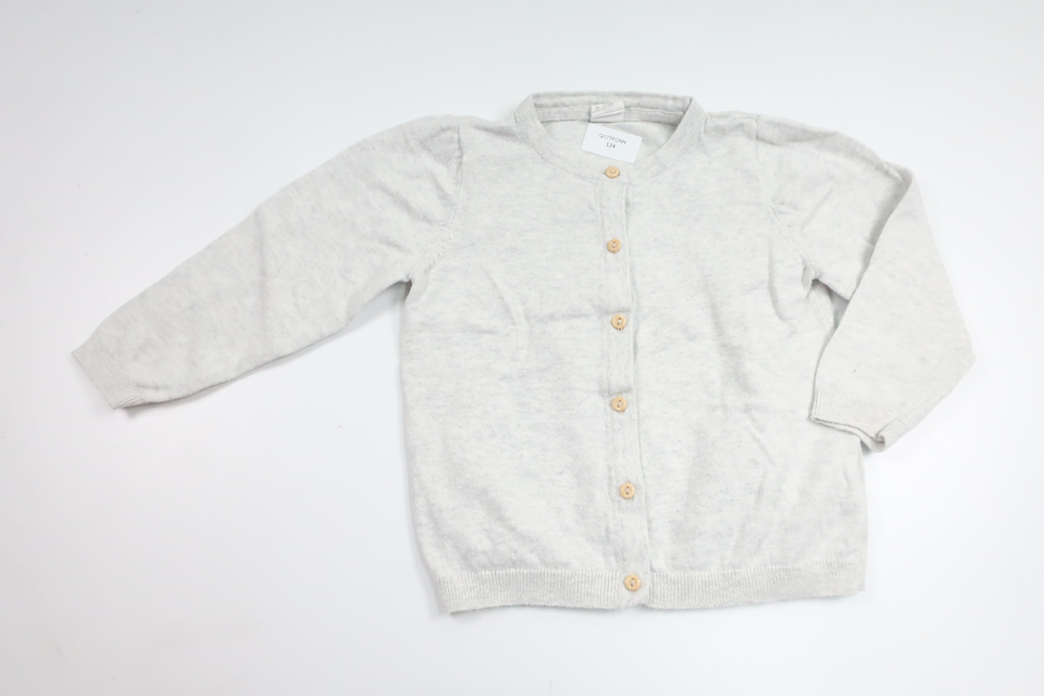 Strikket cardigan fra H&M - Størrelse 86 - Grå
