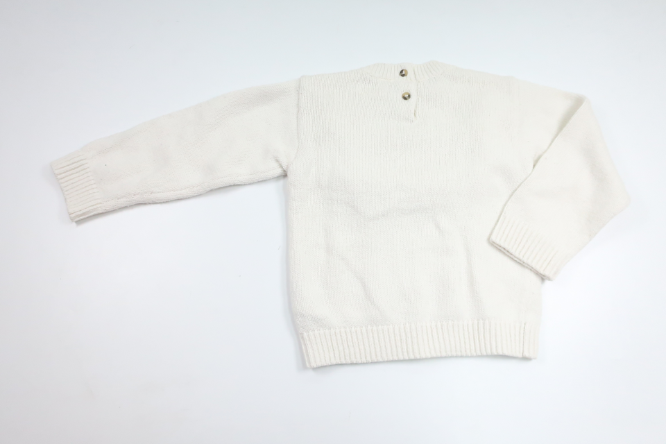 Striktrøje fra H&M - Størrelse 98 - Hvid
