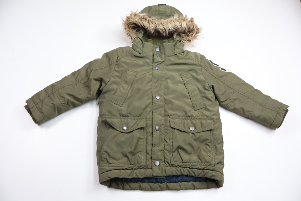 Fleecefodrad jacka/kappa från H&M - Storlek 104 - Grön