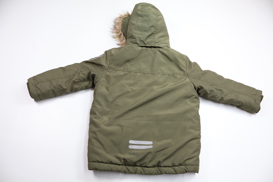 Fleecefodrad jacka/kappa från H&M - Storlek 104 - Grön