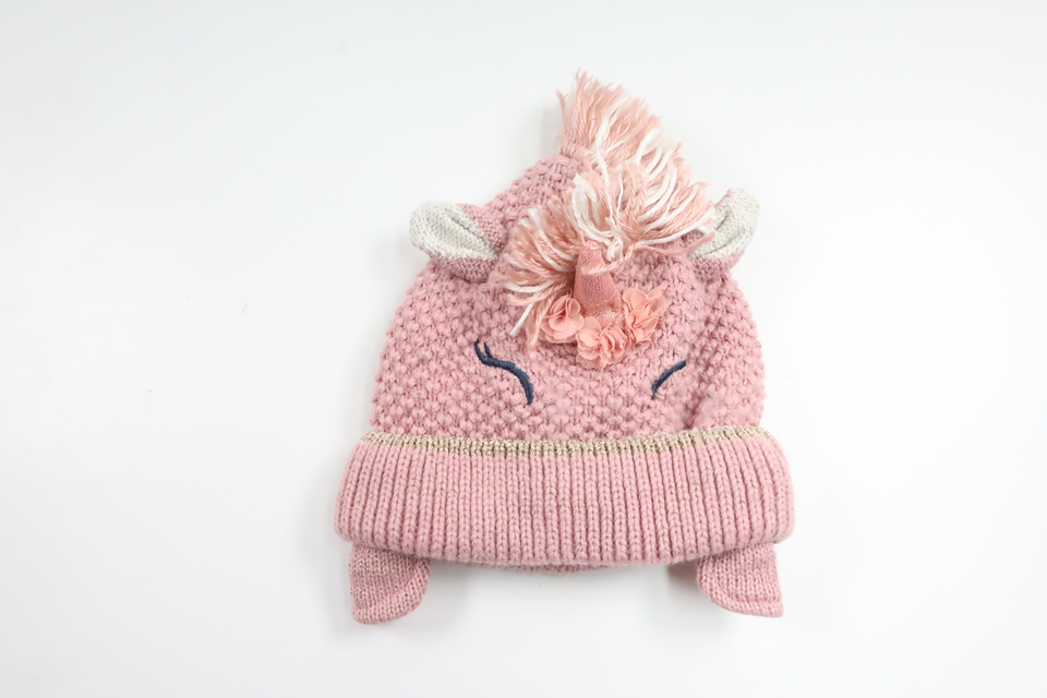 Fleeceforet hue med Enhjørning fra Next - Størrelse 98/104 - Rosa