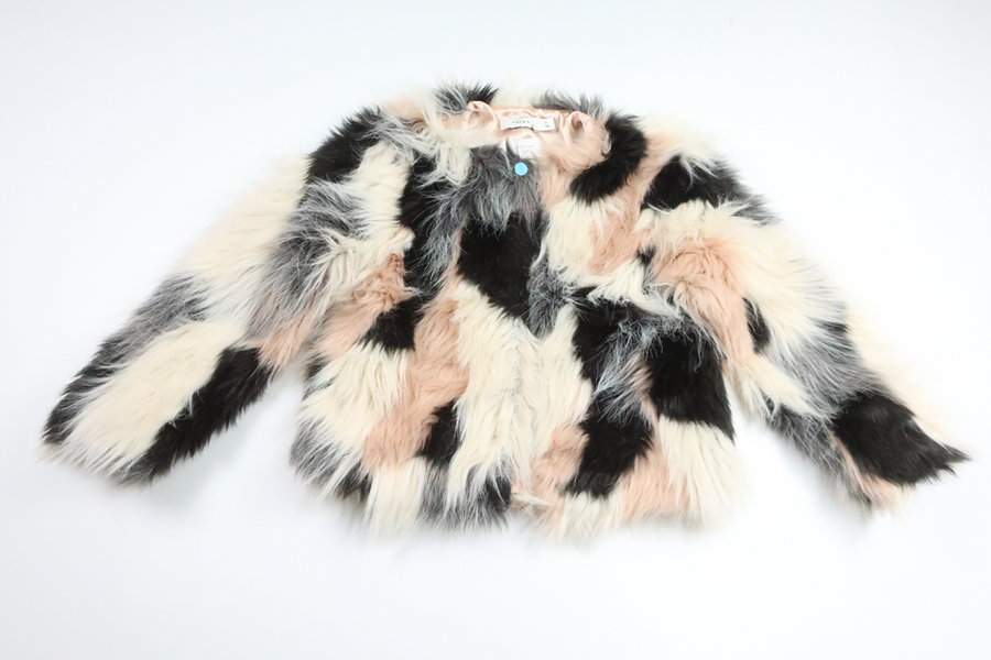 Faux fur jakke fra Name It - Størrelse 110 - Multi