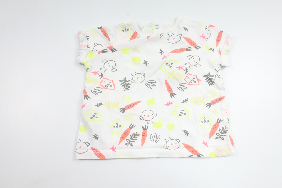 T-shirt fra Mango Kids - Størrelse 62 - Hvid