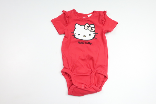 Bodysuit med Hello Kitty fra H&M - Størrelse 62 - Rød