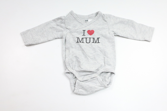 Wrap-body fra H&M - Størrelse 56 - Grå