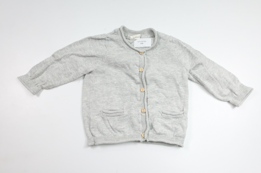 Strikket cardigan fra H&M - Størrelse 62 - Grå