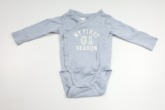 Wrap-body fra H&M - Størrelse 68 - Blå